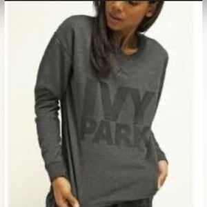 Ivy Park Dark Grey Pullover Crewneck Sweatshirt MEDIUM